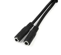 StarTech.com Cavo Sdoppiatore per Cuffie 3.5mm - Adattatore per Auricolare da 3.5mm Maschio a 2 Femmine (4 POSITION TO 2X 3 POS