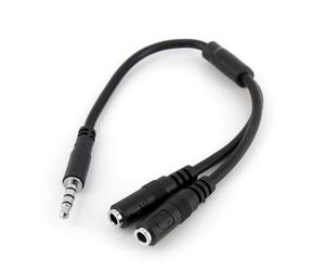StarTech.com Cavo Sdoppiatore per Cuffie 3.5mm - Adattatore per Auricolare da 3.5mm Maschio a 2 Femmine