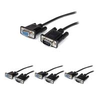 StarTech.com Cavo seriale diretto RS232 DB9 1m nero, M/F (Confezione da 4)