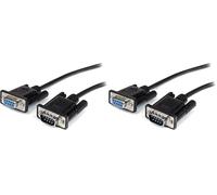 StarTech.com Cavo seriale diretto RS232 DB9 3m nero - M/F (Confezione da 2)