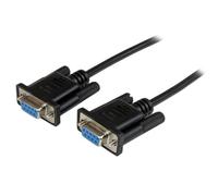StarTech.com Cavo Seriale RS232 / DB9 Null Modem da 2m - nero Femmina/Femmina (2M FEMALE TO FEMALE RS232 - SERIAL NULL MODEM CA