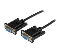 StarTech.com Cavo Seriale RS232 / DB9 Null Modem da 2m - nero Femmina/Femmina (S
