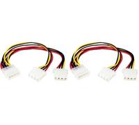 StarTech.com Cavo splitter per alimentazione da 1 x LP4 a 2x LP4 M/F, Sdoppiatore Y LP4 (PYO2L) (Confezione da 2)