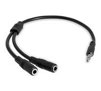 ST MUY1MFFS - Cavo audio, connettore jack da 3,5 mm a 2 connettori femmina, 0,