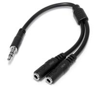 StarTech.com Cavo splitter stereo slim - Maschio 3,5 mm a 2 femmina 3,5 mm (SLIM STEREO SPLIT CABLE - 3.5M - MALE TO 2X 3.5MM F