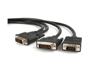 Startech.Com Cavo Splitter Video Dvi-I Maschio a Dvi-D Maschio e Hd15 VGA Maschio da 1.8 M