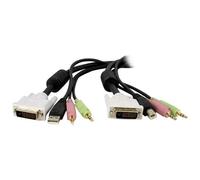 STARTECH.COM - Cavo switch KVM DVI-D Dual Link USB 4 in 1 con audio e microfono 1,8 m