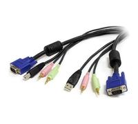 STARTECH.COM - Cavo switch KVM VGA USB 4 in 1 da 1,8 m con audio e microfono