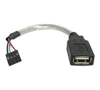 Startech Usb A To Usb A 4 Pin Header Cable 15 Cm One Size Black