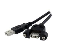 Startech.Com Cavo USB 2.0 Extension per Montaggio a Pannello Black 0,6m