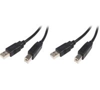 StarTech.com Cavo USB 2.0 per Stampante tipo A/B maschio, maschio, Cavo USB2.0 A-B 5m, M/M (Confezione da 2)