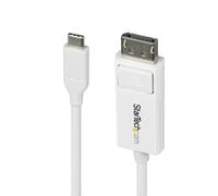 StarTech.com Cavo USB-C a DisplayPort 1.2 da 2m, bidirezionale, 4K 60 Hz, cavo adattatore Thunderbolt/USB Type-C, Bianco