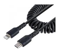 StarTech.com Cavo USB-C a Lightning da 50 cm Certificato MFi, Cavetto iPhone Spiralato di Ricarica/Alimentazione, Resistente Ca