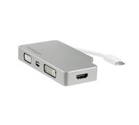StarTech.com Adattatore Audio/Video da Viaggio 4 in 1 - USB Type-C a VGA, DVI, HDMI o mDP - in Alluminio - 4K
