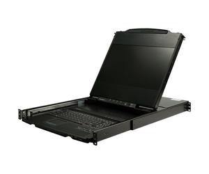 StarTech.com Console KVM a doppio binario HD 1080p - Switch/Console KVM HD VGA a porta singola - Monitor LCD/console a rack - Cassetto per rack server - Nouvo