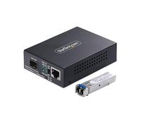 StarTech.com Convertitore Gigabit Ethernet Rame-Fibra, SM LC 20 km, 10/100/1000 Mbps, RJ45 a LC, Struttura in Metallo, Jumbo Frame 9K, Conforme TAA