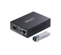 StarTech.com Convertitore Gigabit Ethernet Rame-Fibra, SM LC 40 km, 10/100/1000 Mbps, RJ45 a LC, Struttura in Metallo, Jumbo Frame 9K, Conforme TAA