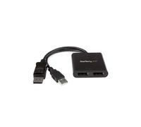 StarTech.com Hub MST DisplayPort a 2 Porte - Adattatore Multi-Monitor DP 1.2 - SdoppiatoreSplitter Video DisplayPort 4K 30Hz o 1080p 60Hz per Doppio Monitor - DP a 2xDP - Solo Windows (MSTDP122DP)