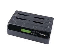 StarTech.com Docking Station per Hard Disk a 4 Slot - Duplicatore ed Eraser USB 3.0/eSATA per SSD/HDD SATA - Dock Standalone 1:3 per Hard Drive con funzione Clone e Sanificazione (SATDOCK4U3RE)