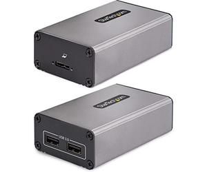 StarTech.com Extender USB 3.0 a 2 Porte su Fibra Multimodale OM3 - LC/LC - Hub 2x USB-A 5Gbps - Resistente Estensore USB su Fibra Ottica fino a 350m - Extender USB Ottico (F35023-USB-EXTENDER)