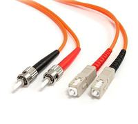 StarTech.com FIBSTSC3 Cavo di Rete Patch ST, SC 62.5/125 Multimodale Duplex in Fibra Ottica, 3 m, Arancio