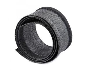 StarTech.com Guaina per cavi da 3 m con chiusura a strappo, accorciabile, diametro 3 cm, organizzatore per cavi di rete / guaina per fasci di cavi / robusto avvolgicavo con maglia in poliestere, Nero