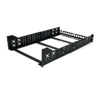 StarTech.com Guide Rack Universali 3U - Staffe di Montaggio Fisse - Binari per Rack da 19 a profondità regolabile (UNIRAILS3U)