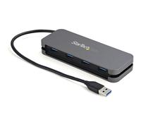 StarTech.com HB30AM4AB hub di interfaccia USB 3.2 Gen 1 (3.1 Gen 1) Type-A 5000 Mbit/s Nero, Grigio
