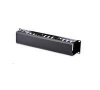 StarTech.com Horizontal 2U Server Rack Cable Management Finger Duct w/Cover - 19" Network Rack Wire Duct Raceway Panel - Slotted Wire Duct (CMDUCT2U2)