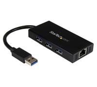 Startech.Com HUB 2 in 1 Mini Dock USB A con Ethernet Black ST3300GU3B