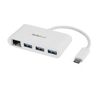 Startech.Com HUB 2 in 1 Mini Dock USB C con Ethernet White HB30C3A1GEA