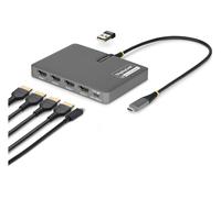 Startech.Com HUB 3 in 1 Quad Monitor Gray QUAD USB HDMI ADAPT