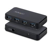 StarTech Hub 4 Porte USB-A 5Gbps, Autoalimentato, Cavo Host 2-in-1 USB-C/USB-A, Porta Ricarica BC 1.2, Alimentatore 24W Incluso, Compatibile MacBook e Windows