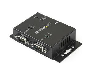 StarTech.com Hub adattatore USB a seriale 2 porte per montaggio a parete con clip per guide DIN NEW