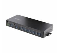 StarTech.com Hub Industriale a 16 Porte USB 5Gbps con Adattatore di Alimentazione, Scocca Metallica, Montabile, Protezione ESD, Terminale di Alimentazione, Caricatore USB, Switch Doppio Ospite - Nouvo