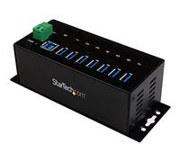 Startech.com HUB Industriale USB 3.0 a 7 Porte, Perno e con centratore USB 3.0 con ESD 350W e Protezione da Sovratensioni, Montabile DIN