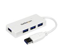 STARTECH.COM Hub Portatile Mini USB 3.0 Superspeed a 4 Porte, Perno e con centra