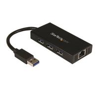 STARTECH.COM - Hub Portatile USB 3.0 con Adattatore NIC Ethernet Gigabit Gbe in alluminio con cavo - UASP