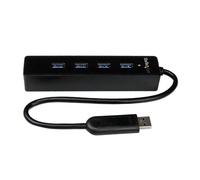 StarTech.com Hub portatile USB 3.0 SuperSpeed a 4 porte - Perno e concentratore per notebook o Ultrabook USB 3.0 con cavo integ