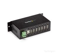 StarTech.com Hub USB 2.0 a 7 porte, Hub USB-A industriale in metallo con protezione ESD e dalle sovratensioni 350W, Montaggio su guida DIN/parete/scrivania, Hub di espansione USB, TAA (ST7200USBM)