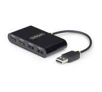 StarTech.com Hub USB 2.0 a 4 Porte, Splitter USB Portatile Alimentato da Bus; Replicatore di Porte/Adattatore Multiporta USB