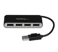StarTech.com Hub USB 2.0 portatile a 4 porte con cavo integrato - Perno e Concentratore USB compatto - Mini Hub USB2.0 (4 PORT