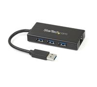 StarTech.com Hub USB 3.0 (5Gbps) a 3 porte portatile con NIC Gigabit Ethernet -