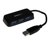 StarTech.com Hub USB 3.0 (5Gbps) SuperSpeed a 4 porte, Mini Dock da viaggio USB multiporta, Hub USB portatile per PC/Mac aziendali/computer portatili, Nero (ST4300MINU3B)
