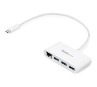 StarTech.com Hub USB 3.0 a 3 porte con Gigabit Ethernet - USB-C a 3x USB-A - Bianco