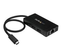 Startech.Com Hub USB 3.0 a 3 Porte con USB-C e Ethernet Gigabit, Include Adatatt
