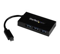Startech.com Hub USB 3.0 a 4 Porte con USB-C, Comprende Adatattore di Alimentazione, Ricarica Rapida, Hub USB C Type-C Tipo C
