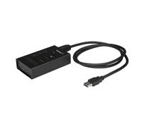 StarTech.com Hub USB 3.0 a 4 porte - USB Type-A a 1x USB-C e 3x USB-A - Hub USB commerciale in metallo - SuperSpeed USB 3.2 Gen 1 (5Gbps) - Autoalimentato - BC 1.2 Fast Charge - Montabile/Robusto (HB3