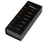 Startech 7 Port Usb 3.0 Hub-desktop /wall-mount One Size Black