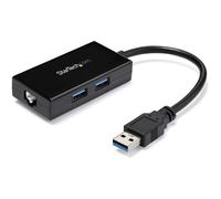 StarTech.com Hub USB 3.0 a due porte con Ethernet, Adattatore di rete RJ45 Gigab